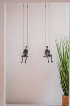 Load image into Gallery viewer, 2 piece set 3D Sculpture Swing Gift For Home Decor Interior Design UNIQUE AND AMAZING Hand made and hand painted Bronze