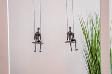 Load image into Gallery viewer, 2 piece set 3D Sculpture Swing Gift For Home Decor Interior Design UNIQUE AND AMAZING Hand made and hand painted Bronze