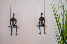 Load image into Gallery viewer, 2 piece set 3D Sculpture Swing Gift For Home Decor Interior Design UNIQUE AND AMAZING Hand made and hand painted Bronze