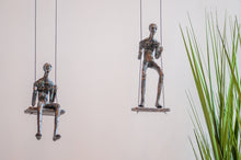 Load image into Gallery viewer, 2 piece set 3D Sculpture Swing Gift For Home Decor Interior Design UNIQUE AND AMAZING Hand made and hand painted Bronze