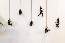 Load image into Gallery viewer, 6 Piece Climbing Sculpture Wall Art Gift For Home Decor Interior Design Rock Climbing Man Contemporary Artwork woman Black