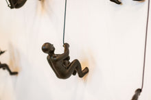 Load image into Gallery viewer, 6 Piece Climbing Sculpture Wall Art Gift For Home Decor Interior Design Rock Climbing Man Contemporary Artwork woman Black