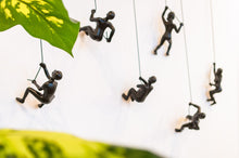 Load image into Gallery viewer, 6 Piece Climbing Sculpture Wall Art Gift For Home Decor Interior Design Rock Climbing Man Contemporary Artwork woman Black