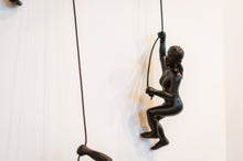 Load image into Gallery viewer, 6 Piece Climbing Sculpture Wall Art Gift For Home Decor Interior Design Rock Climbing Man Contemporary Artwork woman Black