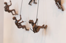 Load image into Gallery viewer, 7 Piece Climbing Sculpture Wall Art Gift For Home Decor Interior Design Rock Climbing Man Contemporary Artwork woman Bronze