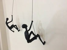 Load image into Gallery viewer, 2 Piece Climbing Sculpture Wall Art Gift For Home Decor Interior Design Rock Climber Climbing Man Contemporary Artwork Resin Alian
