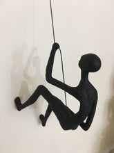 Load image into Gallery viewer, 2 Piece Climbing Sculpture Wall Art Gift For Home Decor Interior Design Rock Climber Climbing Man Contemporary Artwork Resin Alian