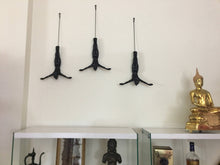 Load image into Gallery viewer, 3 Piece Plunging Sculpture Wall Art Gift For Plungers Hand Painted Climber Plunging Man Contemporary Artwork Resin Home Decor BLACK