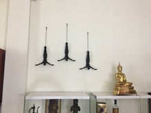 Load image into Gallery viewer, 3 Piece Plunging Sculpture Wall Art Gift For Plungers Hand Painted Climber Plunging Man Contemporary Artwork Resin Home Decor BLACK