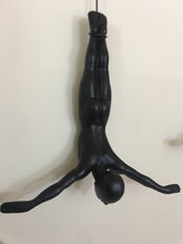 Load image into Gallery viewer, 3 Piece Plunging Sculpture Wall Art Gift For Plungers Hand Painted Climber Plunging Man Contemporary Artwork Resin Home Decor BLACK