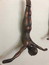 Load image into Gallery viewer, 3 Piece Diving Sculpture Wall Art Gift For Home Decor Interior Design Diving Man Contemporary Artwork BRONZE ANTIQUE