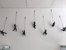 Load image into Gallery viewer, 7 Piece Climbing Sculpture Wall Art Gift For Home Decor Interior Design Rock Climbing Man Contemporary Artwork woman Black