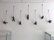 Load image into Gallery viewer, 7 Piece Climbing Sculpture Wall Art Gift For Home Decor Interior Design Rock Climbing Man Contemporary Artwork woman Black