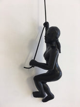 Load image into Gallery viewer, 2 Piece Climbing Sculpture Wall Art Gift For Home Decor Interior Design Rock Climbing Woman Contemporary Artwork Black