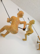 Load image into Gallery viewer, 3 Piece BIG Climbing Sculpture Wall Art Gift For Home Decor Interior Design Rock Climber Climbing Man Contemporary Artwork Resin MULTI