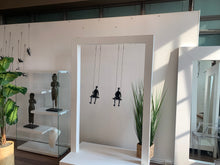 Load image into Gallery viewer, 2 piece set 3D Sculpture Swing Gift For Home Decor Interior Design UNIQUE AND AMAZING Hand made and hand painted Black