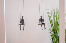 Load image into Gallery viewer, 2 piece set 3D Sculpture Swing Gift For Home Decor Interior Design UNIQUE AND AMAZING Hand made and hand painted Bronze
