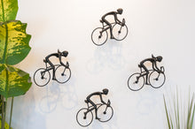 Load image into Gallery viewer, 4 piece 3D Sculpture Bicycle Wall Art Gift For Home Decor Interior Design UNIQUE AND AMAZING floating 2 Couple Black
