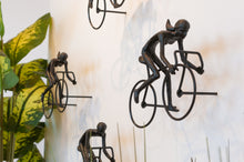 Load image into Gallery viewer, 4 piece 3D Sculpture Bicycle Wall Art Gift For Home Decor Interior Design UNIQUE AND AMAZING floating 2 Couple Black
