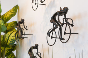 4 piece 3D Sculpture Bicycle Wall Art Gift For Home Decor Interior Design UNIQUE AND AMAZING floating 2 Couple Black